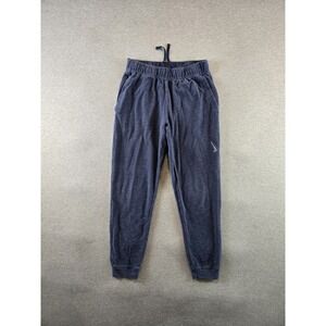 Nike Yoga Sweatpants Mens M Navy Dri Fit Knit Athletic Workout Gym CZ2221 Swoosh